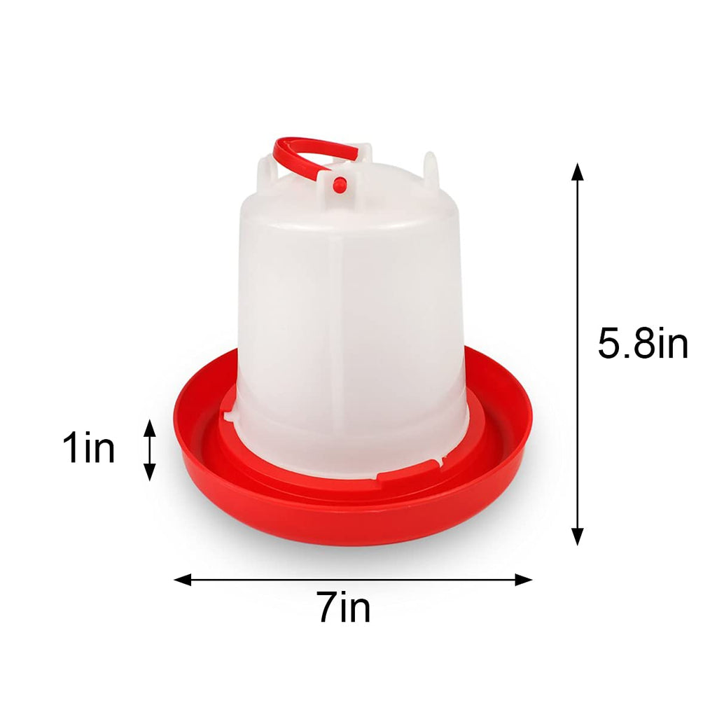 4 Pack 1 L Plastic Poultry Waterer A768