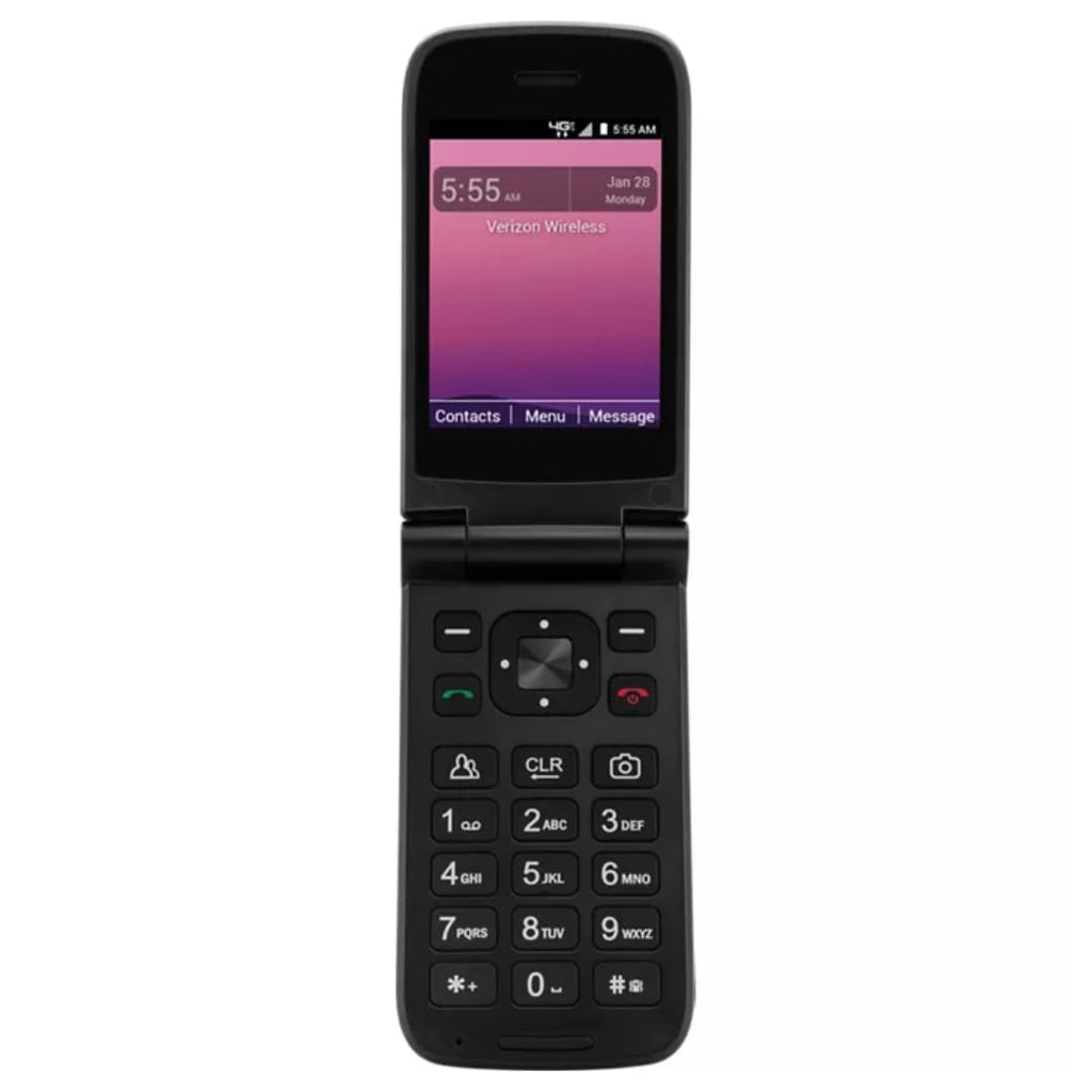 4G LTE Flip Phone with 2.8" Screen, Camera, Wi-Fi, Bluetooth, Unlocked - Black Z991