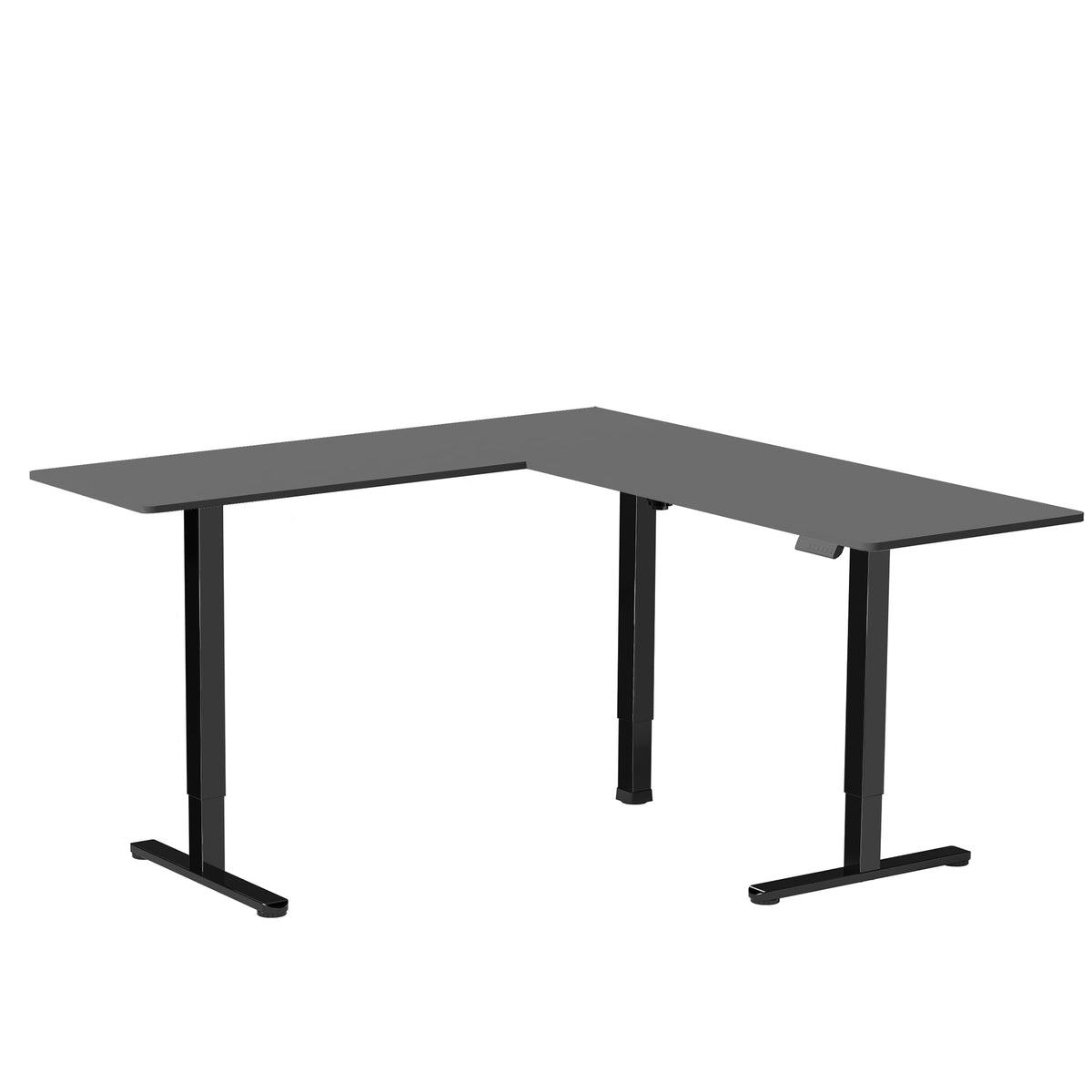 Black 75 x 63 in Corner Standing Desk K76686