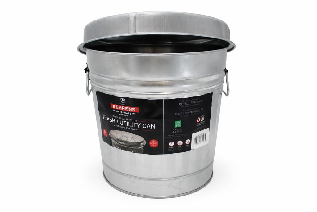 6 Gallon Galvanized Trash Can T2786