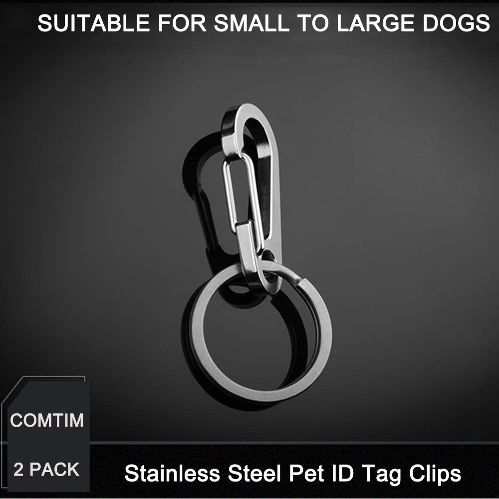 2 Pack Stainless Steel Dog Tag Clips I27769