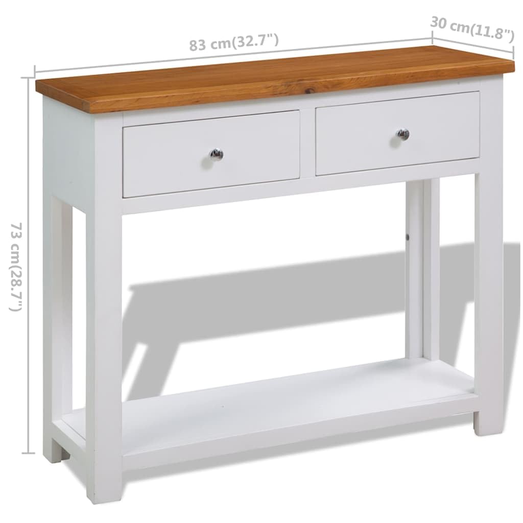 Solid Oak Wood Console Table A992