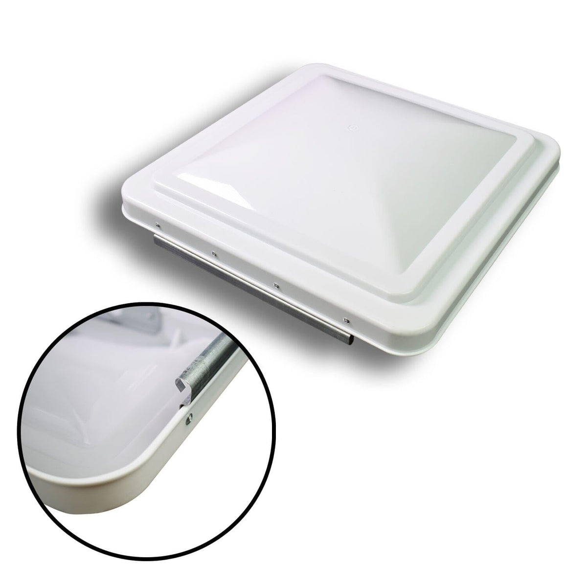 White 14" RV Roof Vent Cover Replacement Lid M420