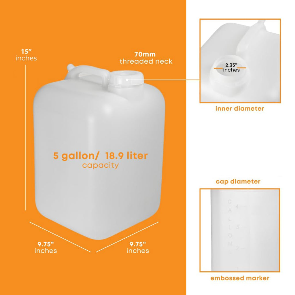 5 Gallon White Water Container M3996