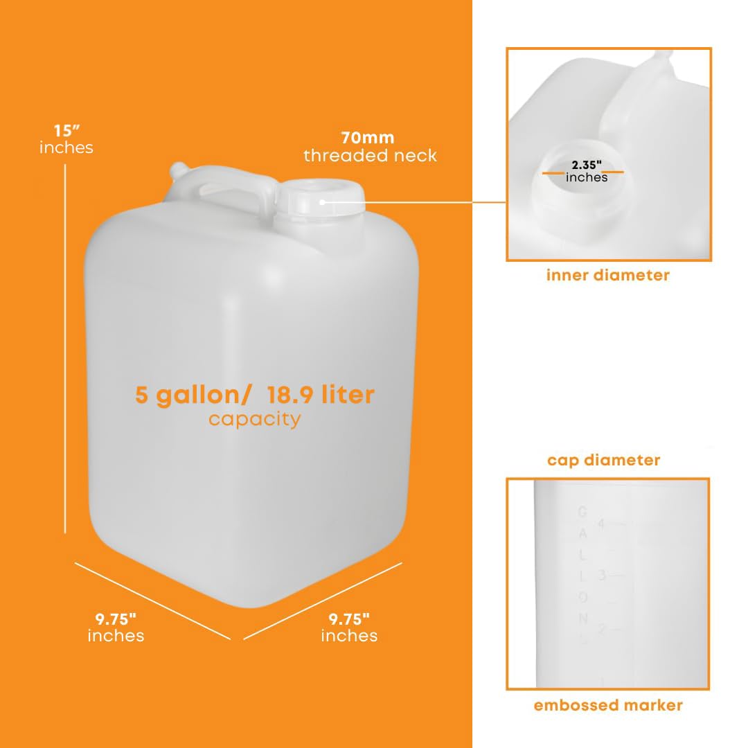 5 Gallon White Water Container M3996