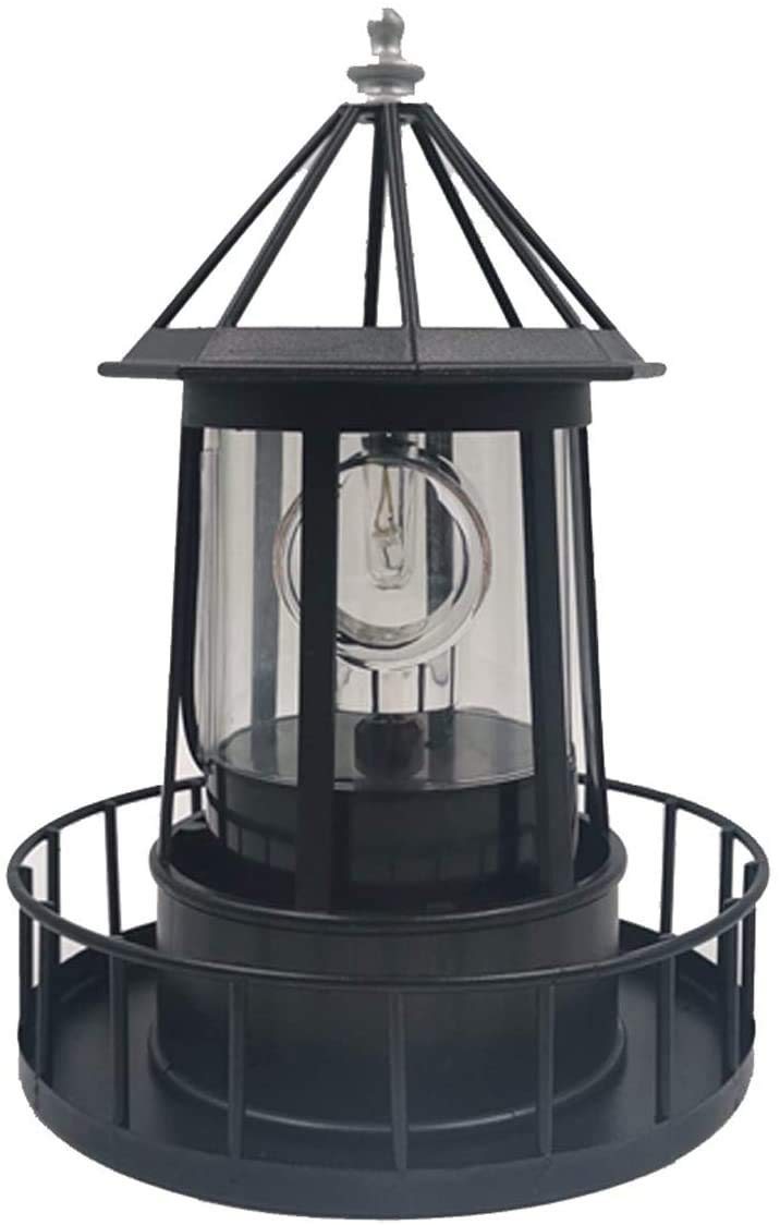 Black Waterproof Solar Outdoor Hanging Lighthouse Lamp X84522