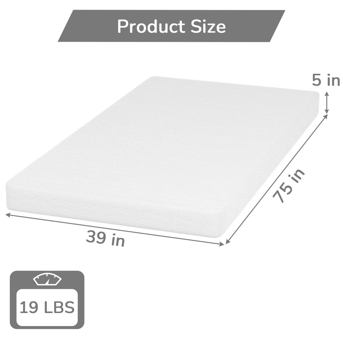 5 Inch Twin Mattress Green Tea Gel Memory Foam B8961