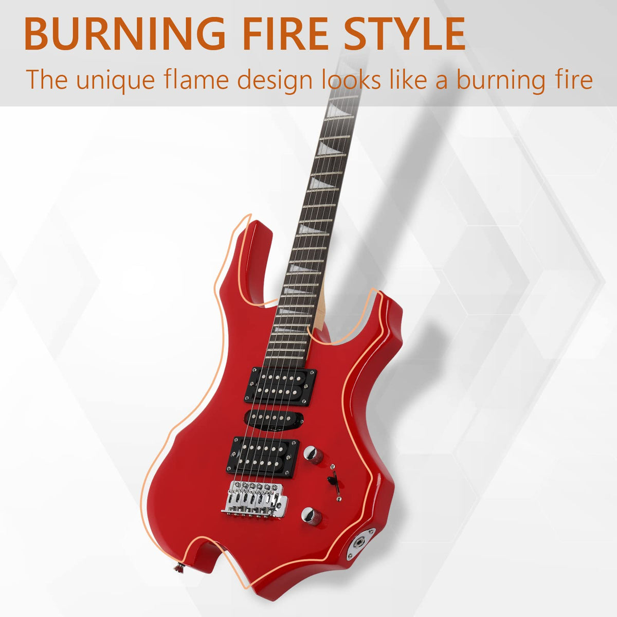 Red Electric Guitar Kit with Amplifier H83227