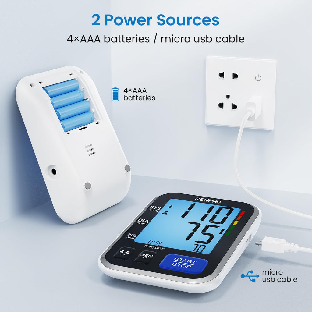 Smart Blood Pressure Monitor with Wide Cuff T802570