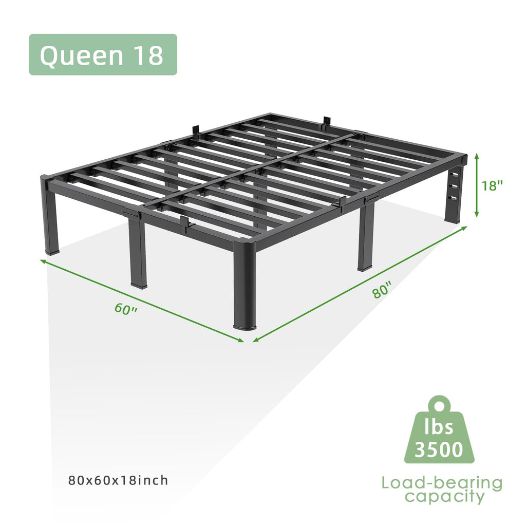 Queen Size 18 Inch Metal Platform Bed Frame N72796