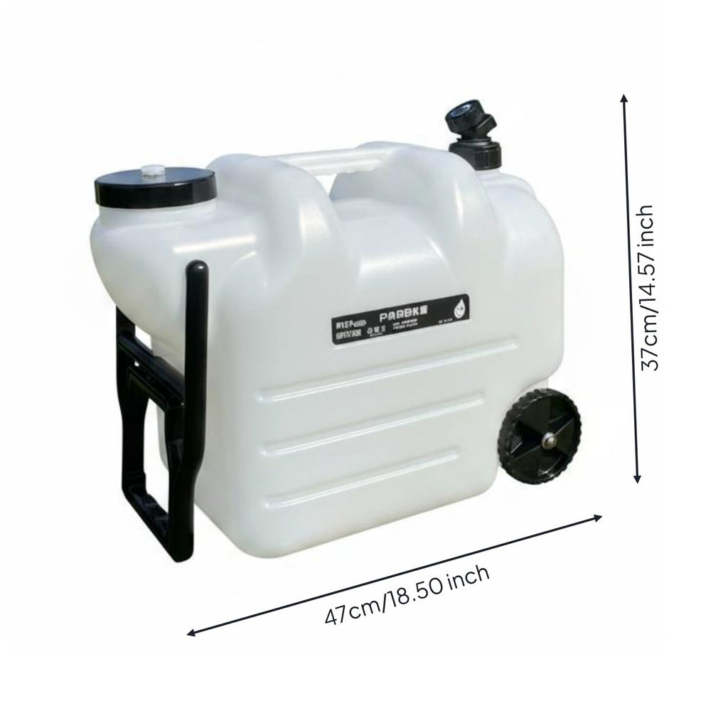 White Portable Water Dispenser with Faucet and Wheels N3559