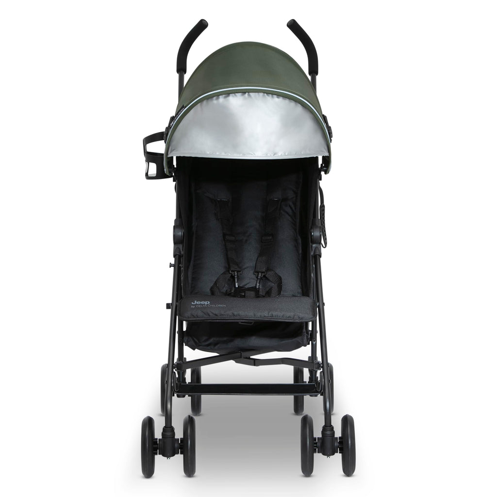 Lightweight Travel Stroller with Compact Fold, 3-Position Recline, Olive Green E6409