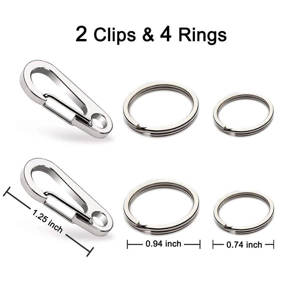 2 Pack Stainless Steel Dog Tag Clips I27769