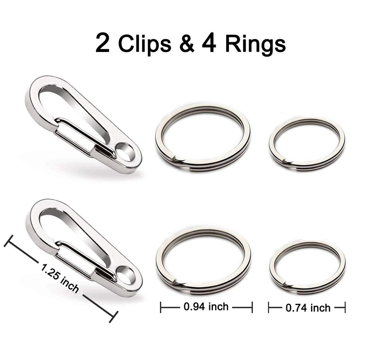 2 Pack Stainless Steel Dog Tag Clips I27769