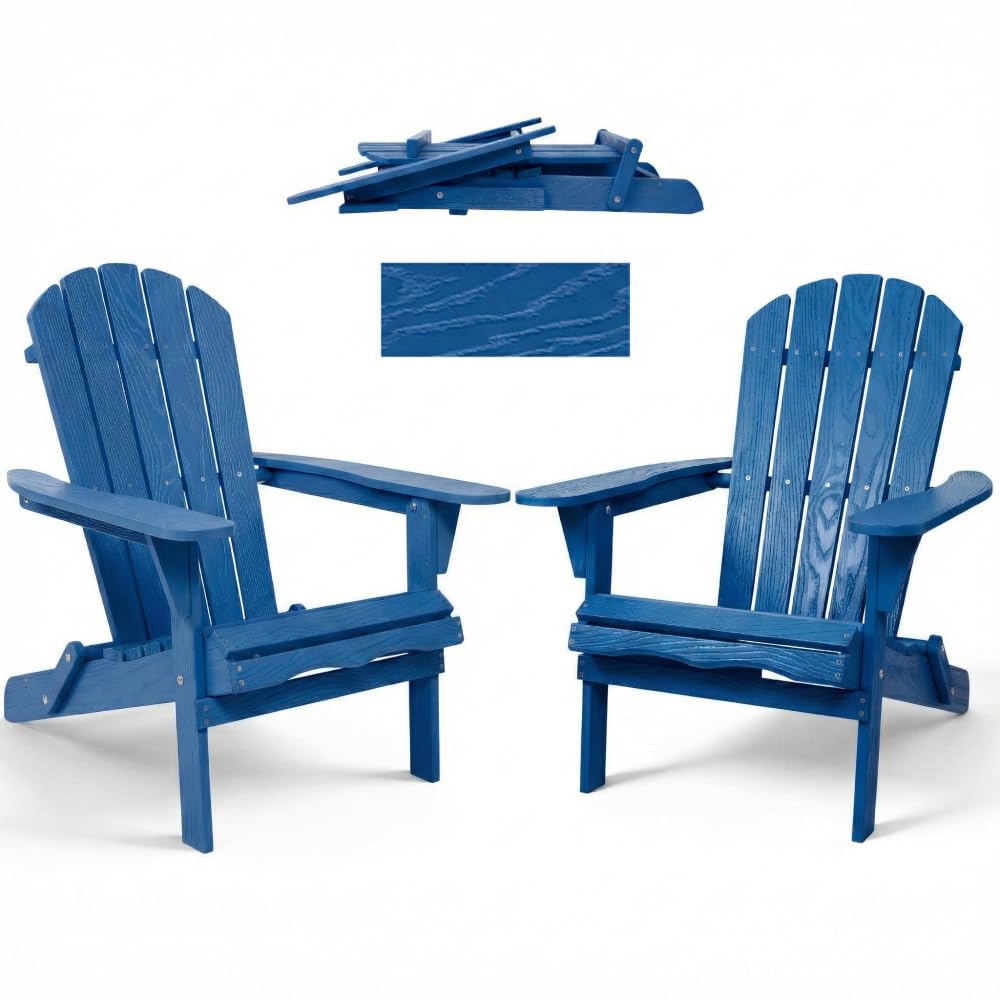 Folding Solid Cedar Wood Adirondack Chair N4601