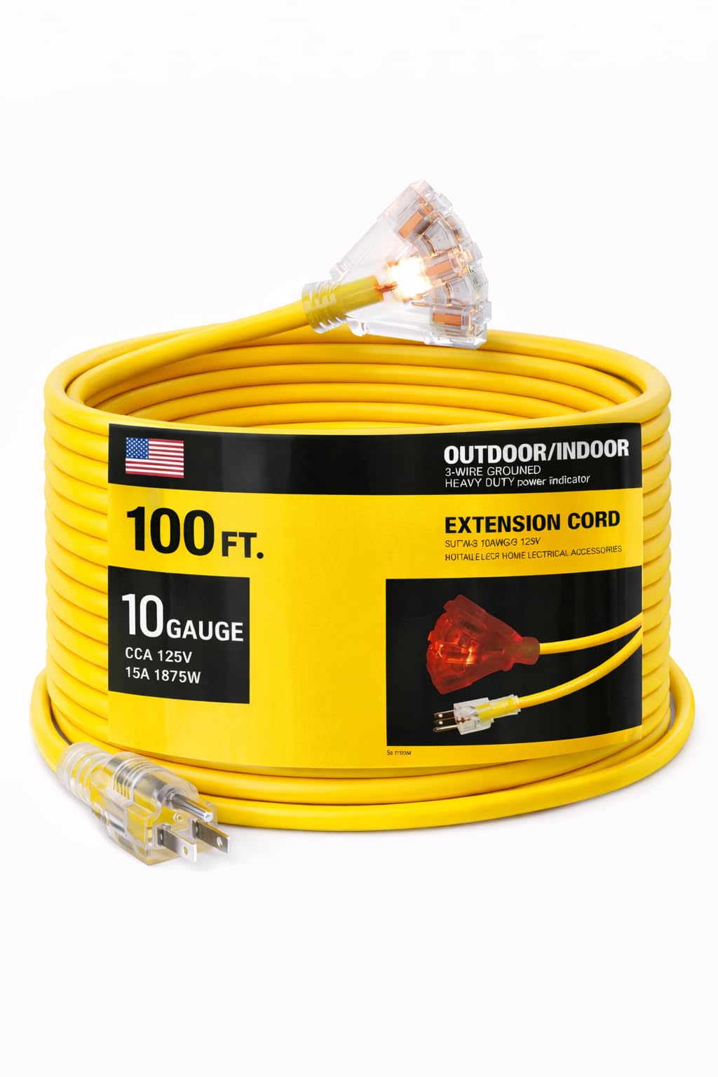 100 ft 10/3 Heavy Duty SJTW Outdoor Extension Cord Q369