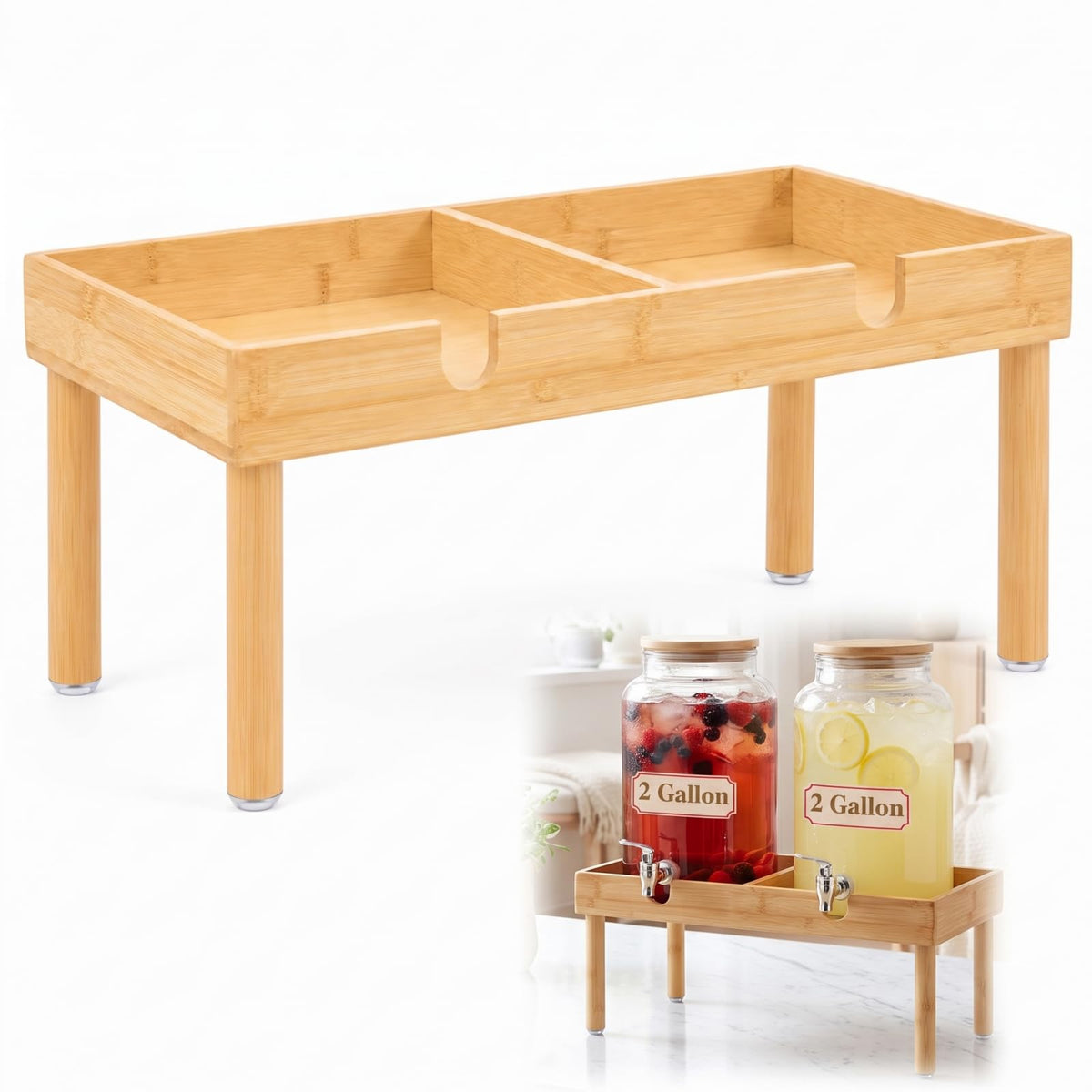 Bamboo Drink Dispenser Stand Z6208