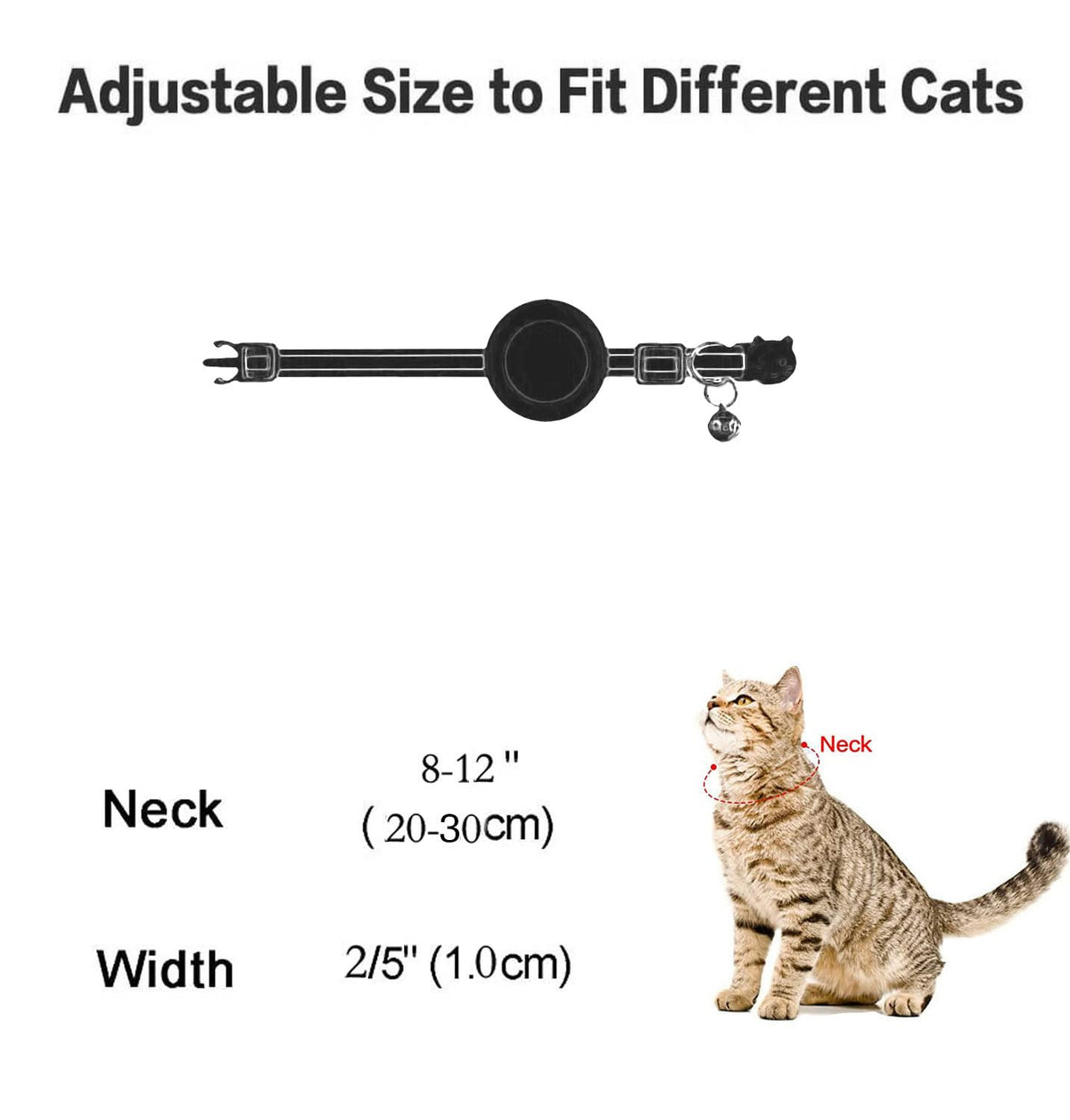 Breakaway Cat Collar with Airtag Holder B92011