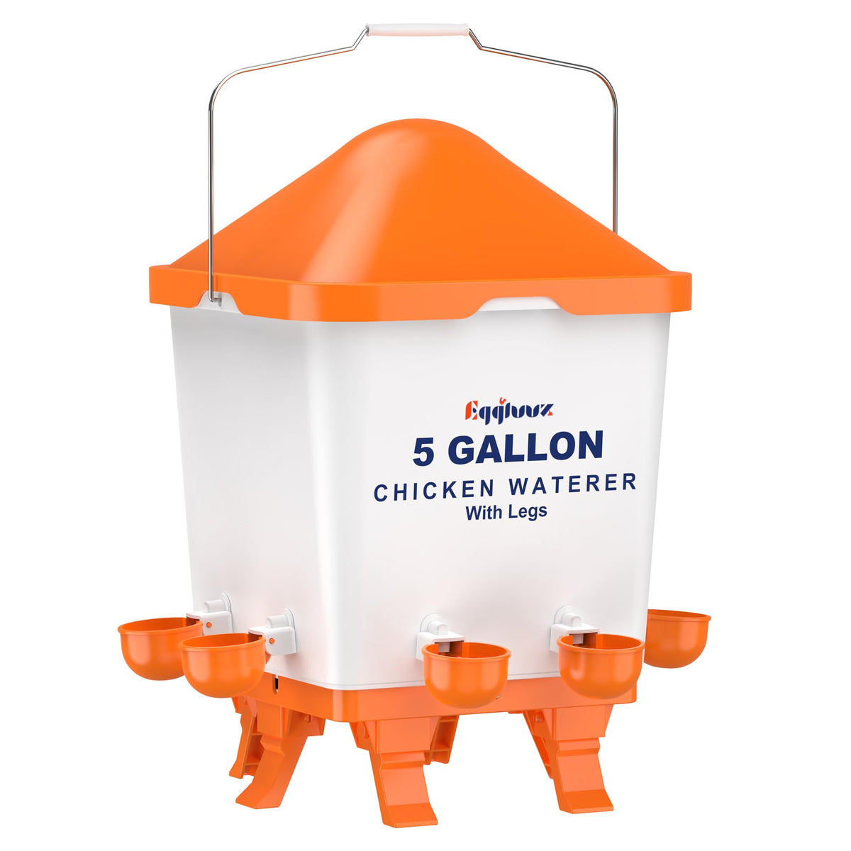 5 Gallons Chicken Waterer Bucket with Cups and Adjustable Legs J929