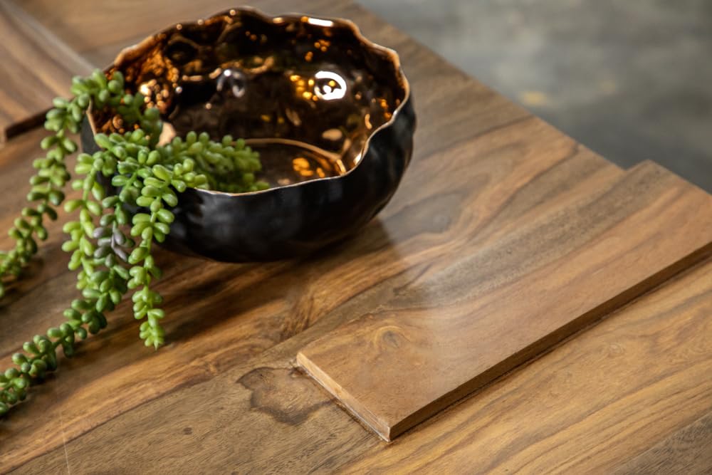 Sheesham Wood Square Coffee Table with Wooden Legs H909