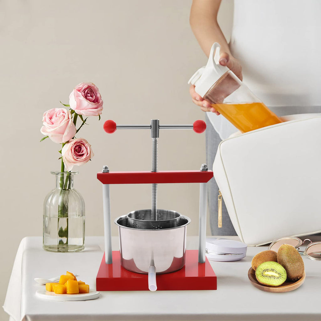 1.6 Gal Stainless Steel Manual Fruit Wine Press W733877