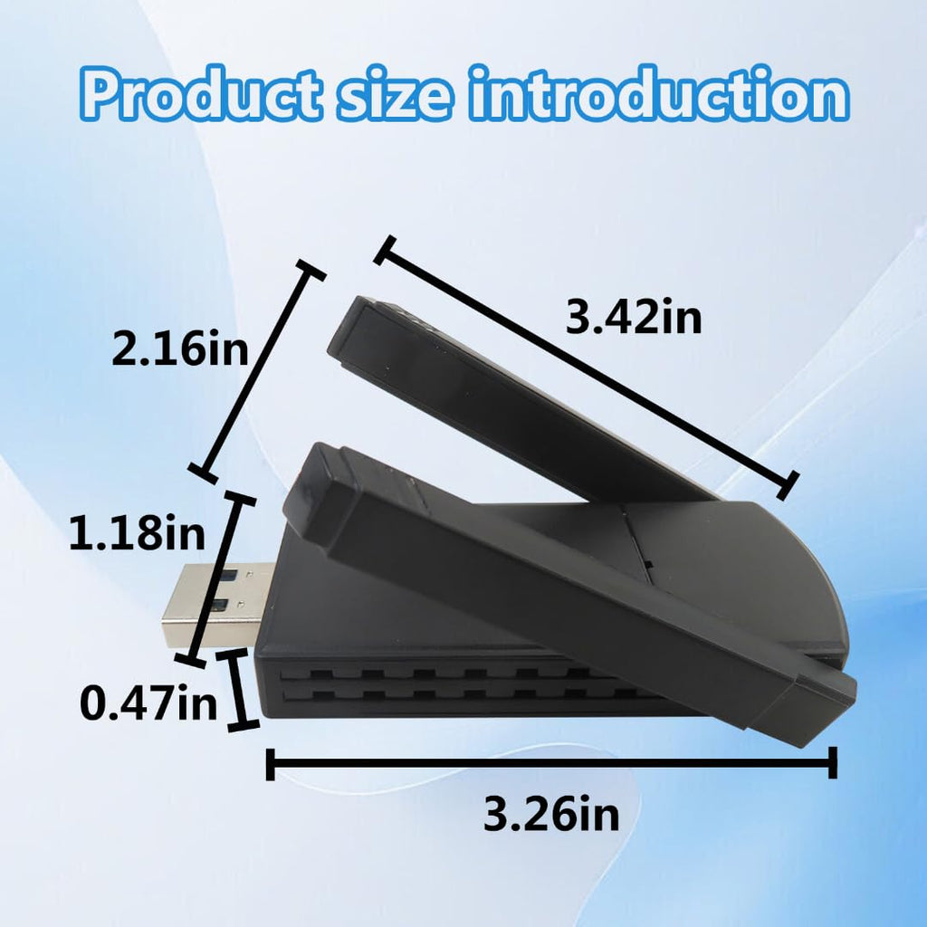 Wireless USB Adapter 1300Mbps Dual Antennas 5G/2.4G WiFi Adapter C99533