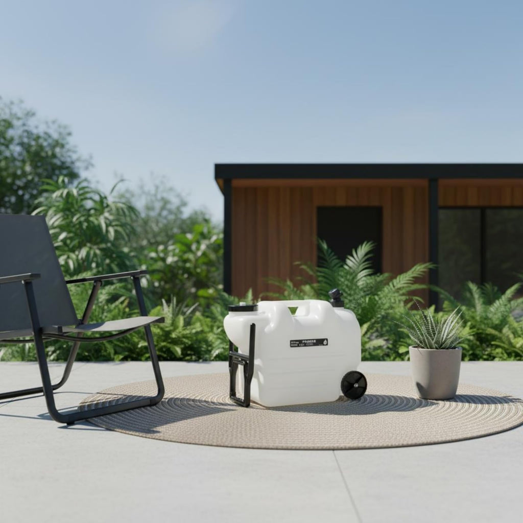 White Portable Water Dispenser with Faucet and Wheels N3559