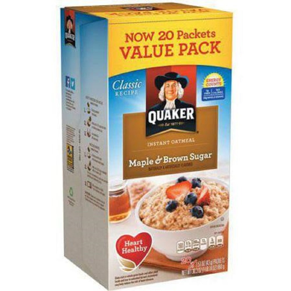 Maple Brown Sugar Instant Oatmeal Hot Cereal, 30.3 Oz M5578