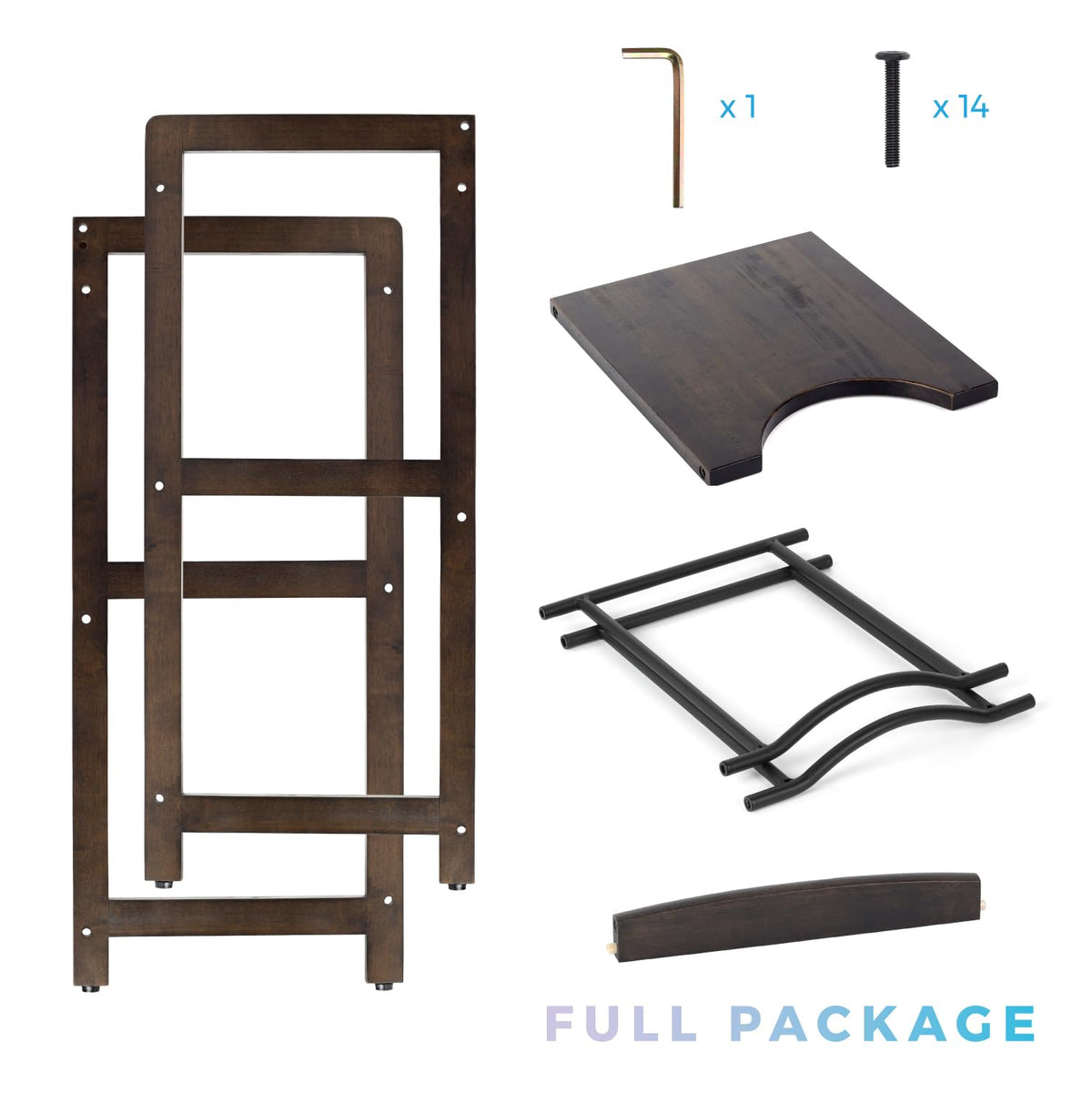 5 Gallon Water Jug Holder with Top Shelves, 3-Tiers Solid Wood Water Dispenser Stand G503461
