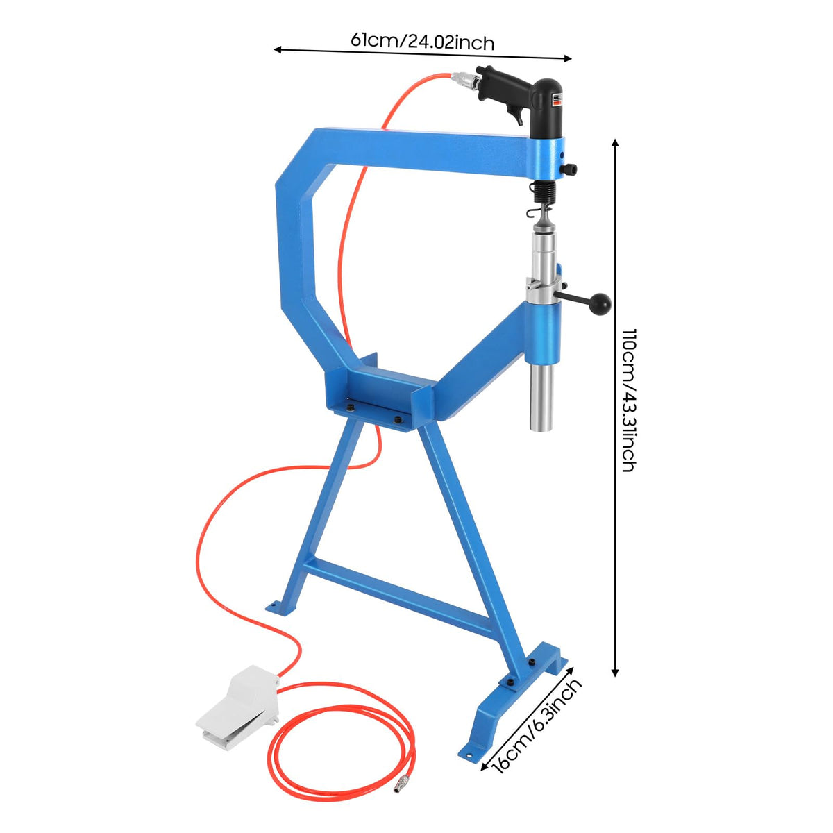 Pneumatic Planishing Hammer with Anvil Dies and Pedal W3779
