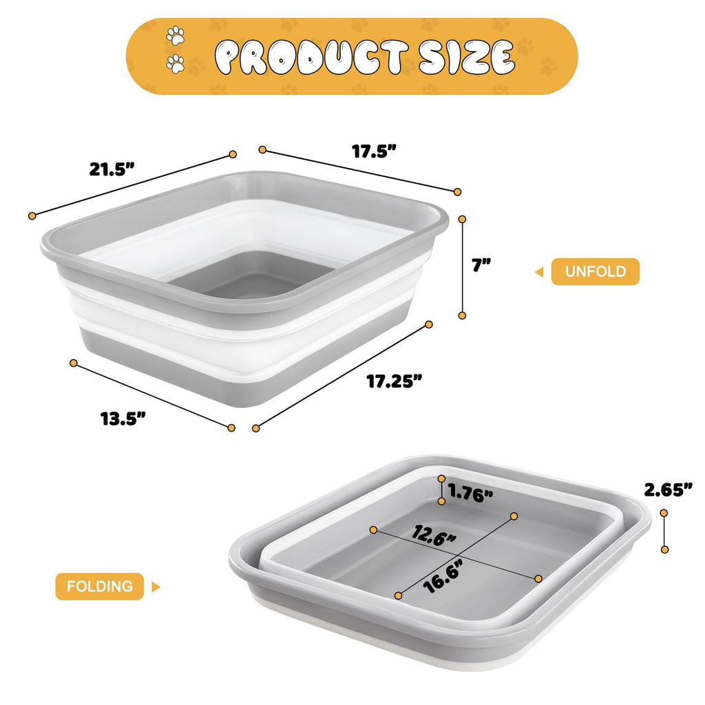 Collapsible Open Cat Litter Box N517408