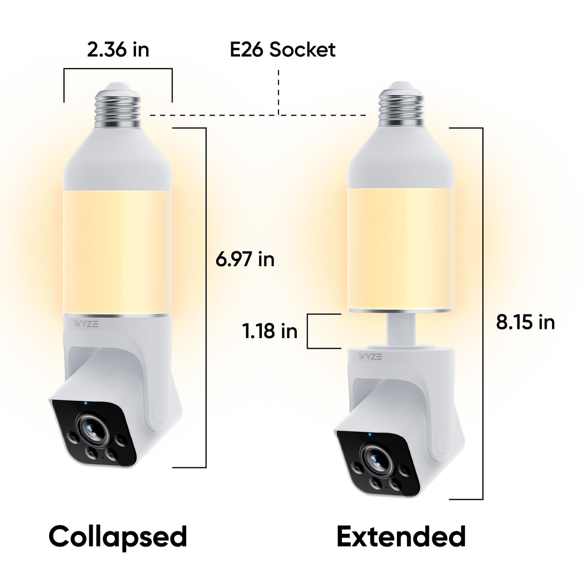 2K HD Smart Light Bulb Security Camera A396