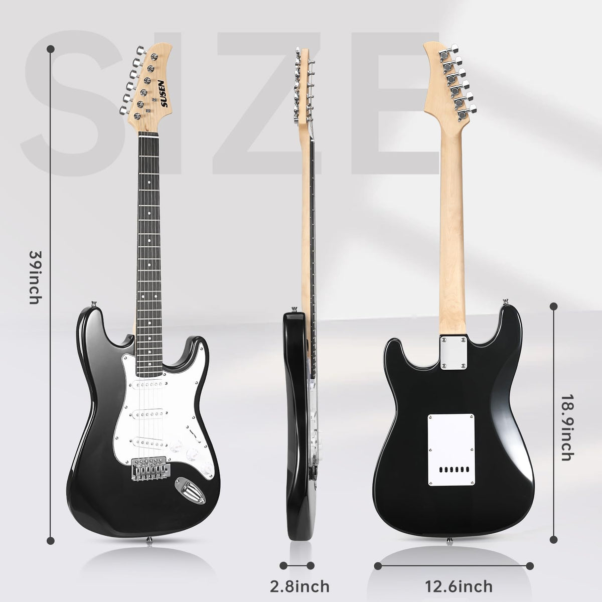 39 Inch Solid Full-size Electric Guitar with Amplifier Bag V512