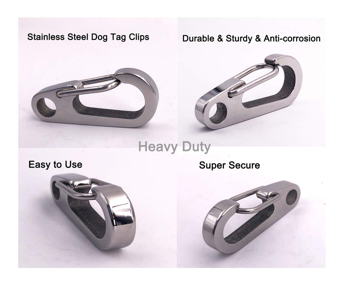 2 Pack Stainless Steel Dog Tag Clips I27769