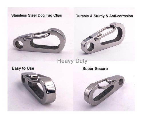 2 Pack Stainless Steel Dog Tag Clips I27769