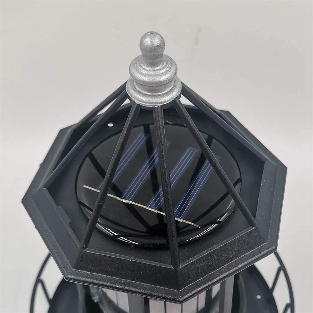 Black Waterproof Solar Outdoor Hanging Lighthouse Lamp X84522