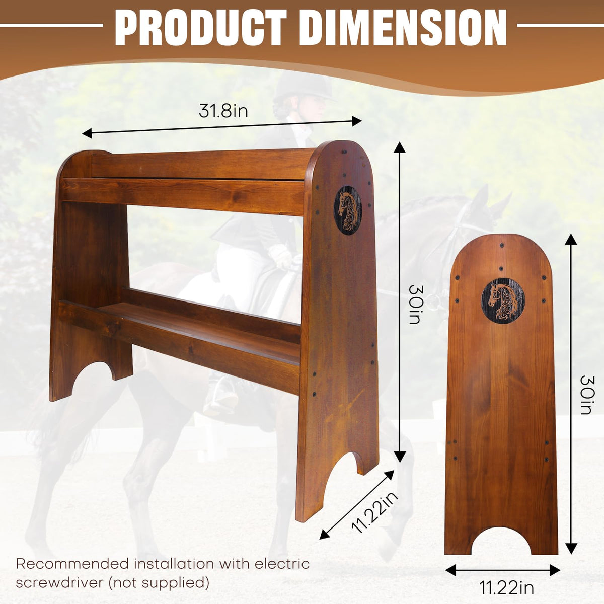 Solid Wood Saddle Rack X92988