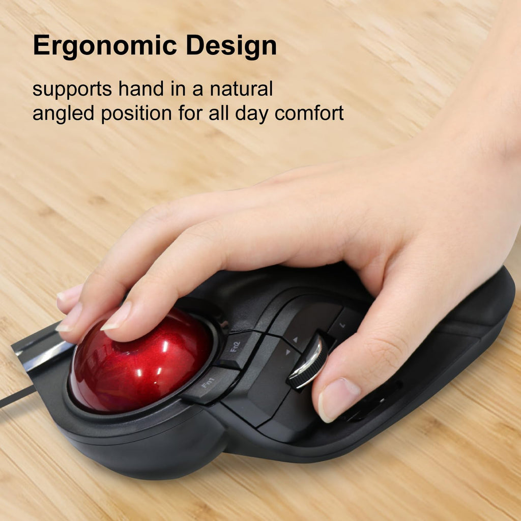 Wired Finger-Operated Trackball Mouse V1259