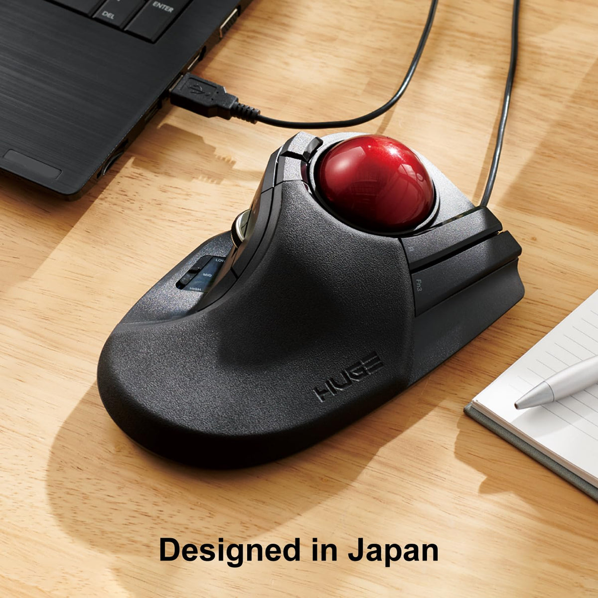 Wired Finger-Operated Trackball Mouse V1259