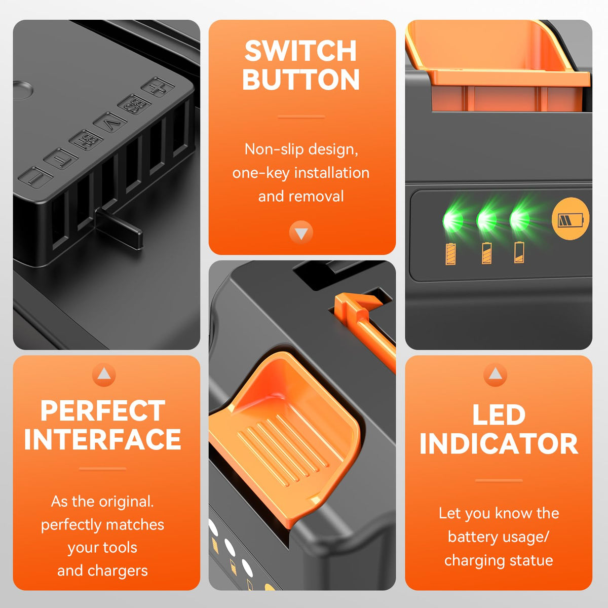 20V Lithium ion Battery 6.0Ah 2 Pack Z362