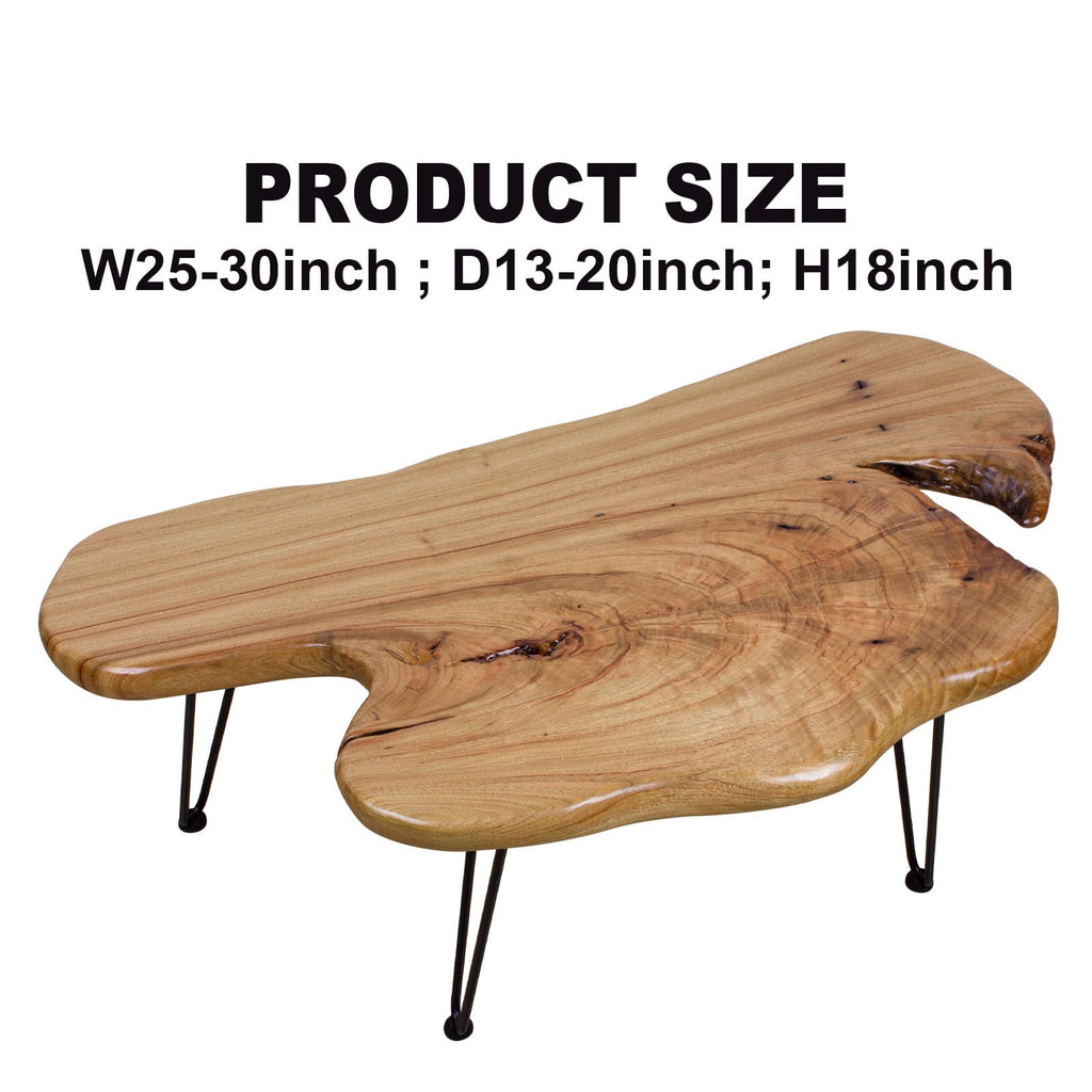 Natural Wood Coffee Table with Metal Hairpin Legs X608026