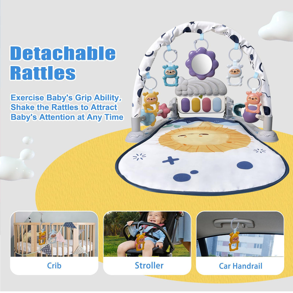 Baby Play Gym Mat and Activity Center with Music and Light V1163