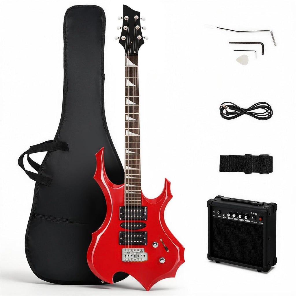 Red Electric Guitar Kit with Amplifier H83227