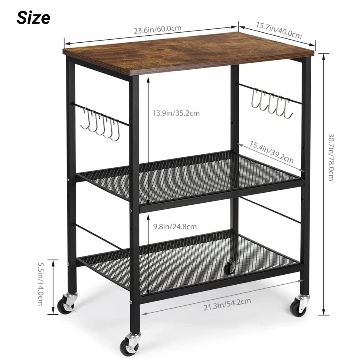 3-Tier Rolling Cart Z424783