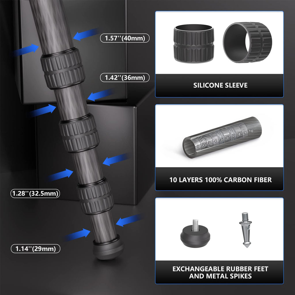 Carbon Fiber Tripod with 75mm Bowl and Adapter X58486