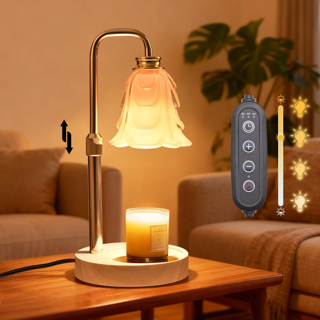Adjustable Height Candle Warmer Lamp with Timer and Dimmer T131