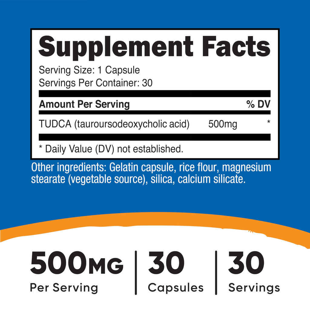 Tudca 500mg 30 Capsules Gluten Free I345