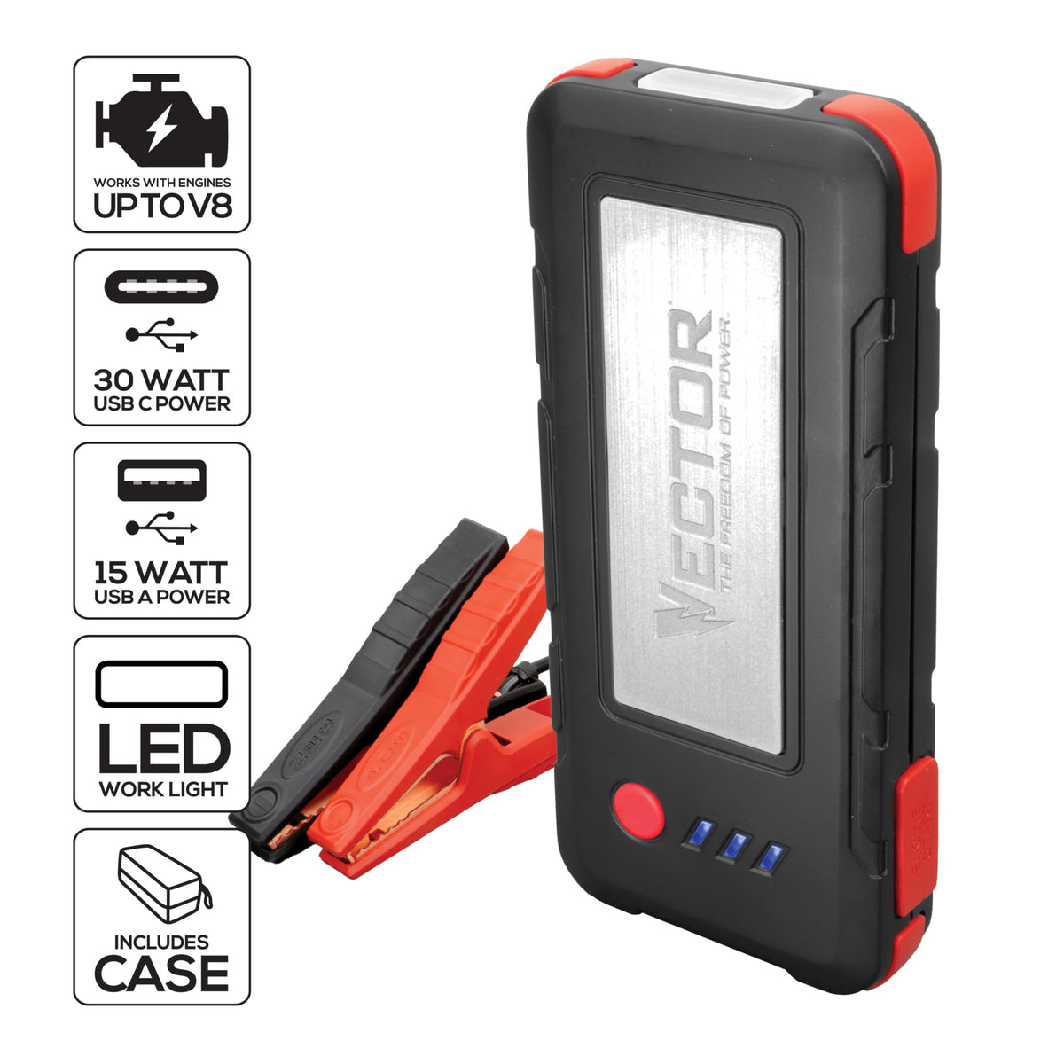 1600 Peak Amp Lithium Jump Starter with USB Power Bank L25392