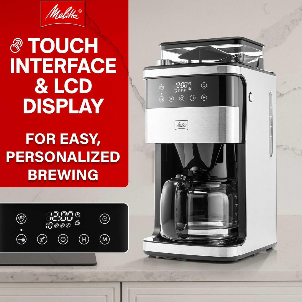 10-Cup Coffee Maker with Built in Burr Grinder E112