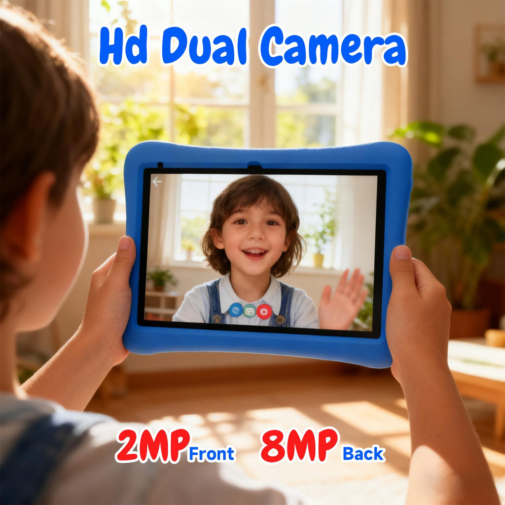Kids Tablet 10 Inch Android 8GB RAM 32GB ROM Dual Camera 6000mAh with Case R91824